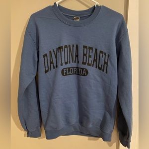 Blue Daytona Beach FL. Crewneck